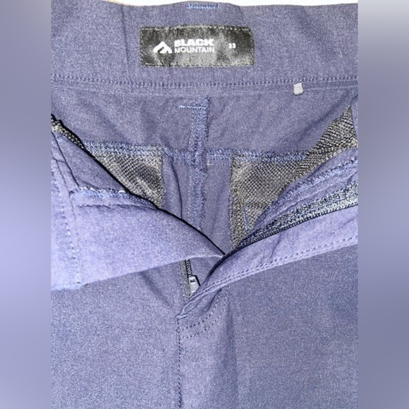 2/40$‎ Men’s Black Mountain Black stretchy Nylon outdoor cargo shorts size 33 - Picture 10 of 12